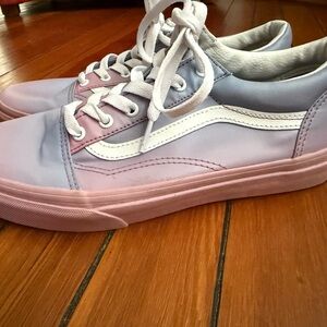 Vans pastel lavender and pink low-top sneakers